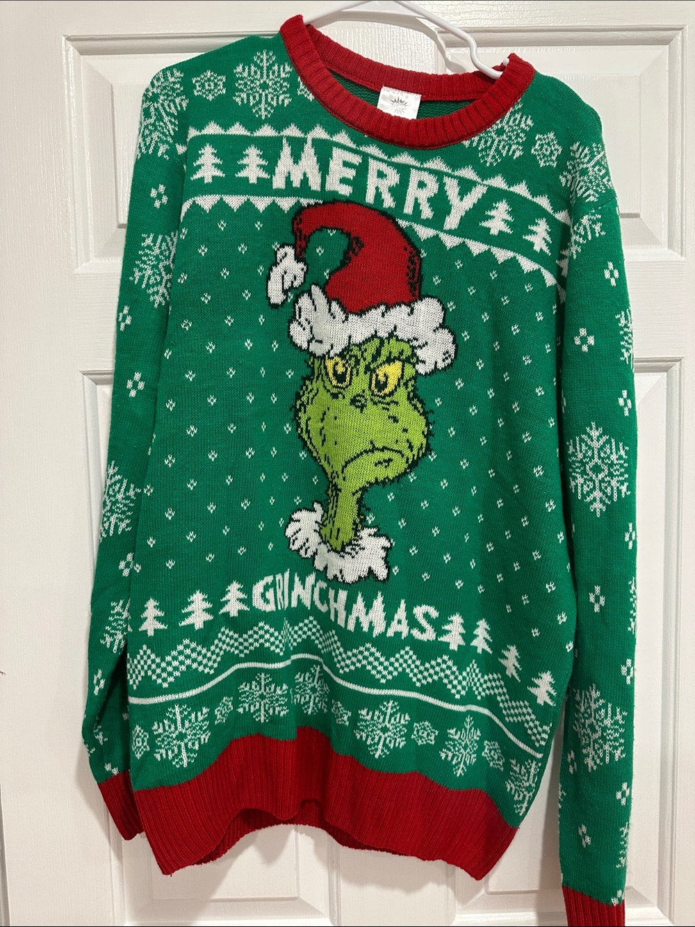 Holiday Grinch Knit Sweater - Green